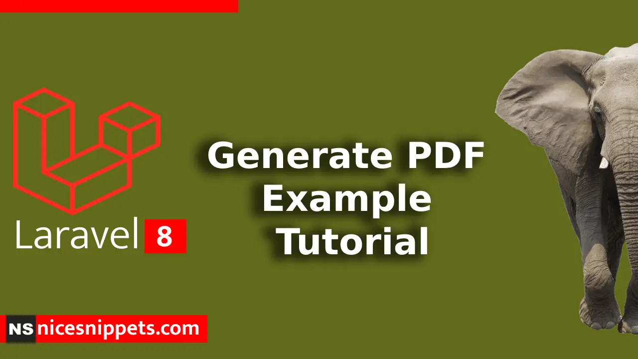 Laravel 8 Generate PDF Example Tutorial